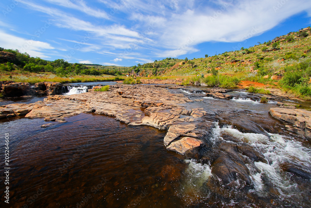 Rapids at Bourke's Luck Potholes geological formation in the Blyde River Canyon area, Mpumalanga district, South Africa