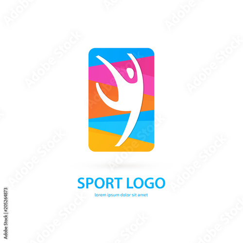 Illustration of business logotype fitness and sport.