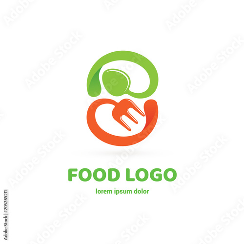 Illustration of business logotype restaurant and cafe.