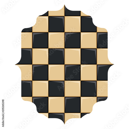 with chessboard pattern over white background, vector illustration