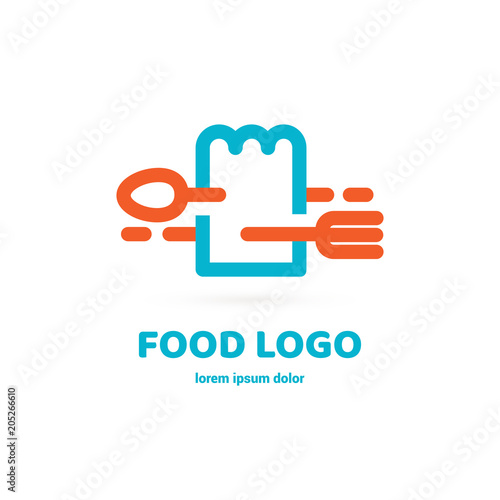 Illustration of business logotype restaurant and cafe.