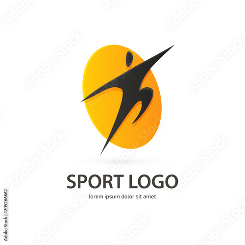Illustration of business logotype fitness and sport.