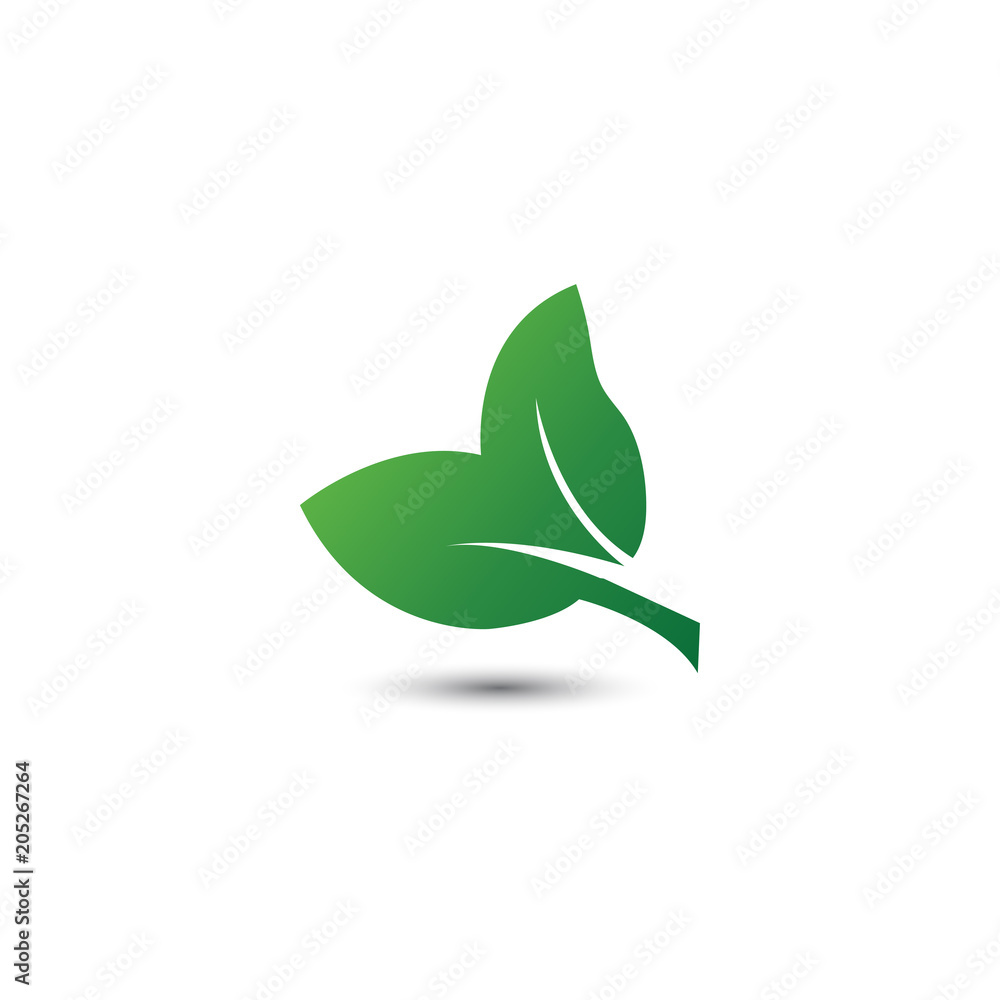 Obraz premium Abstract leaf logo icon template