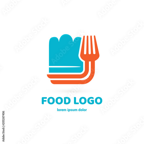 Illustration of business logotype restaurant and cafe.