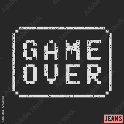 Game over print design