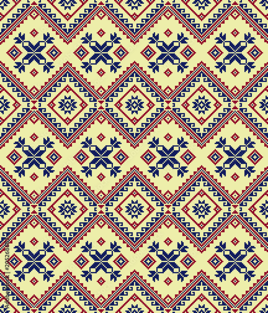 Seamless geometric ethnic pattern. Philippine style. 