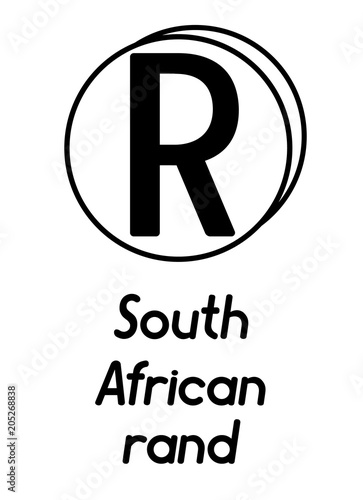 coin with south african rand sign