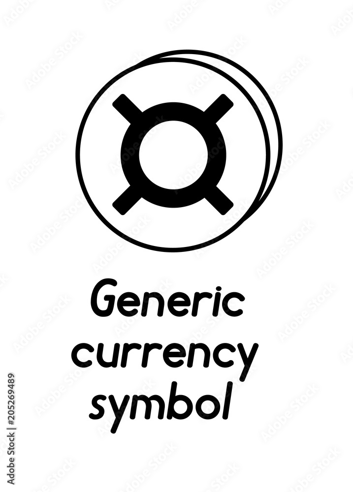 coin with generic currency symbol sign coin with generic currency symbol sign
