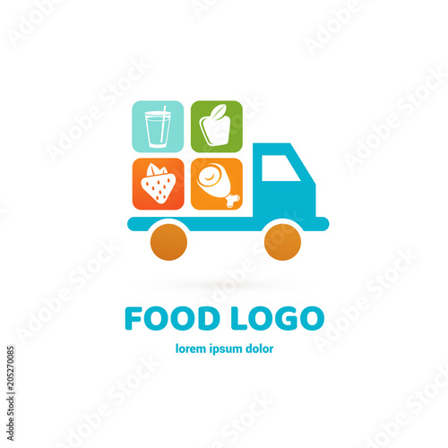 Illustration of business logotype restaurant and cafe.