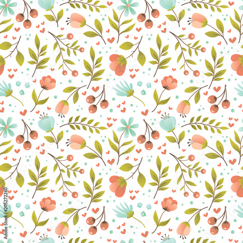  Vector floral pattern
