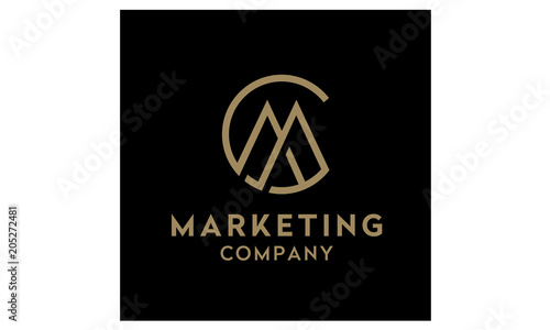 Monogram / Initials CM or MC logo design inspiration