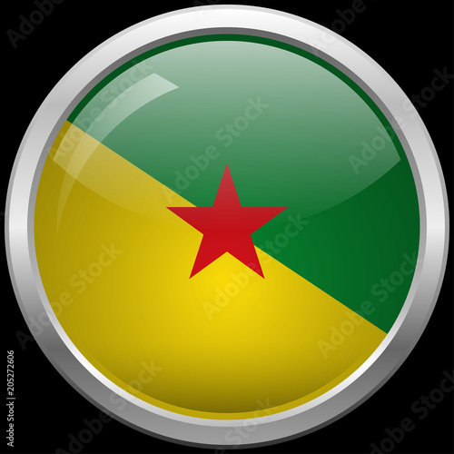 French Guiana flag glass button vector illustration Free Download French Guiana flag glass button vector illustration - GFXLoad