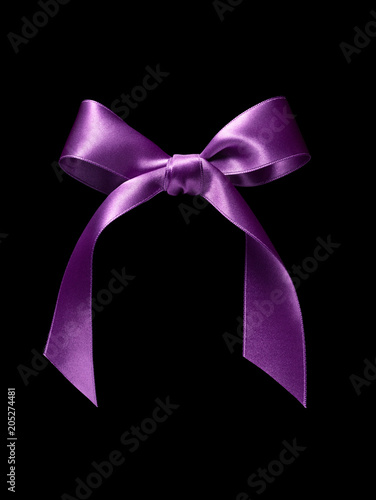 Purple Ribbon Bow