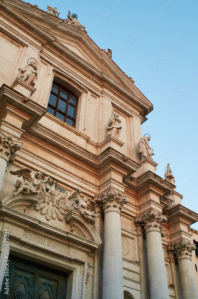 The facade of I Gesuiti (Church of Santa Maria Assunta), Venice Italy