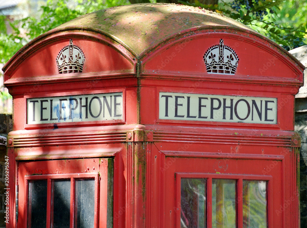 detail of English telephone box detail of English telephone box