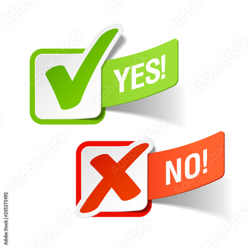 Yes and No check marks