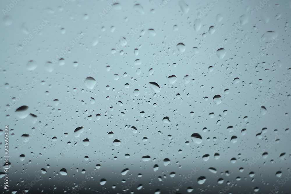 Water drops on glass. The window In rainy weather. Closeup. Stock Photo ...