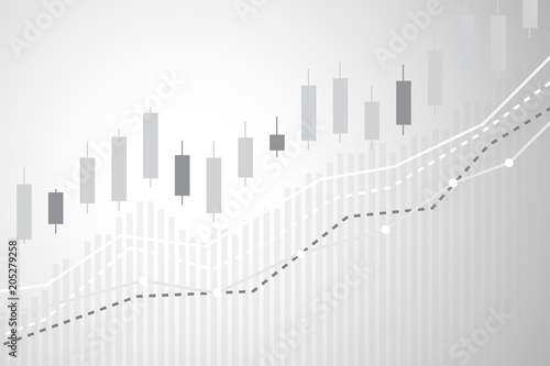 Digital currency with Candle stick graph chart of stock market investment trading, point,vector illustration