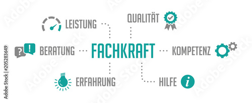 Infografik Fachkraft Türkis