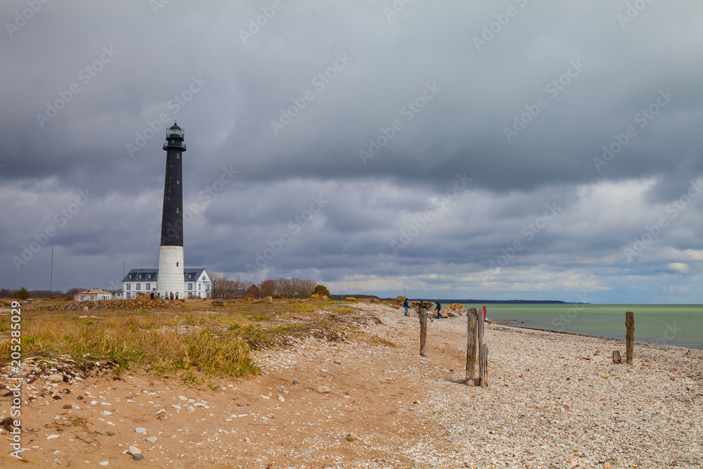Lighthouse Sorve is the most recognizable sight on Saaremaa island in Estonia