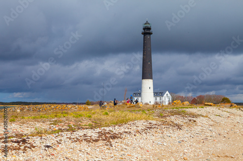 Lighthouse Sorve is the most recognizable sight on Saaremaa island in Estonia