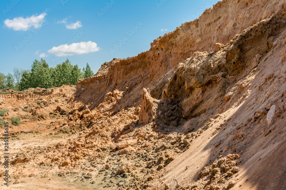 sand hill, developed sand pit, place for construction site, construction background sand hill, developed sand pit, place for construction site, construction background