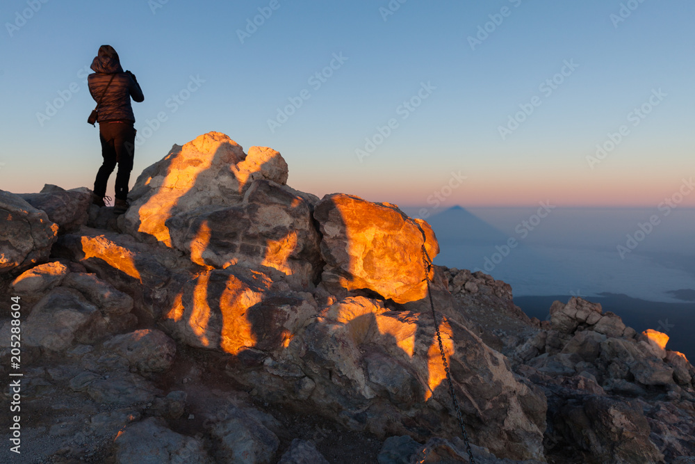 Sunrise view from the Pico del Teide, Tenerife Sunrise view from the Pico del Teide, Tenerife
