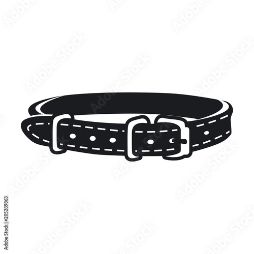 Vector illustration of pet products leash, collar