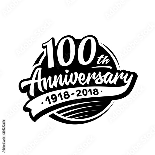 100 years anniversary design template. Vector and illustration. 100th logo. 
