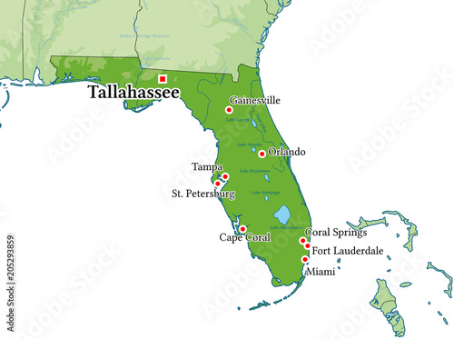 florida physical map