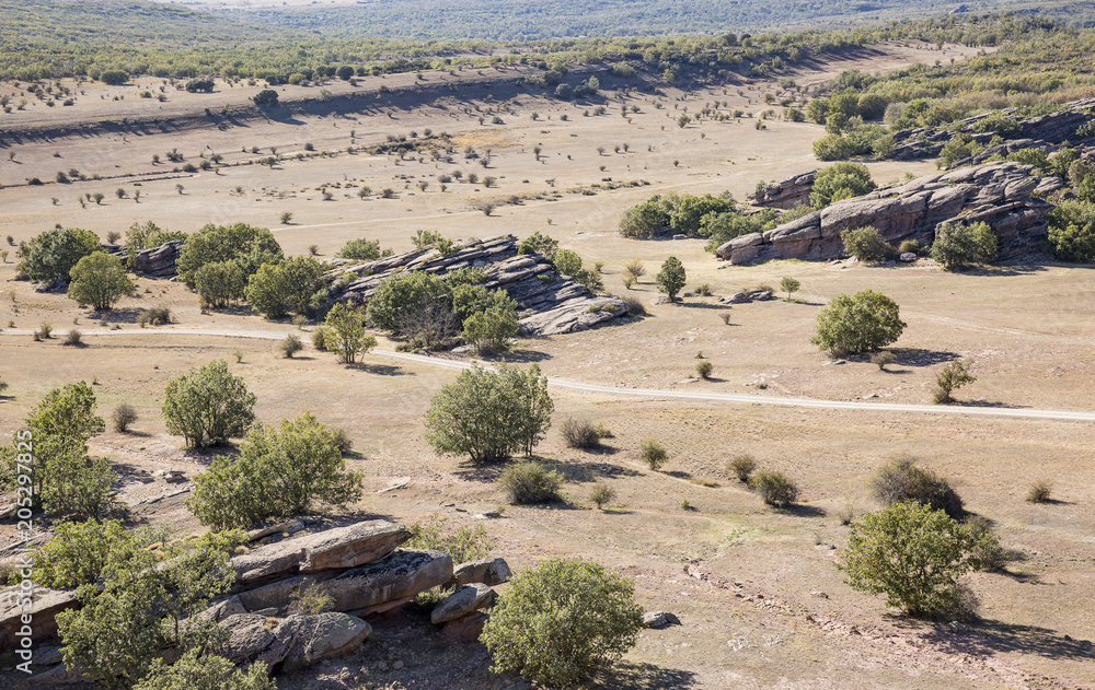 Obraz premium Sierra de Caldereros - a view from the Castle of Zafra, Province of Guadalajara, Spain