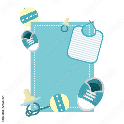 emblem with baby necessities products design