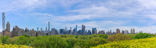 Panorama of midtown Manhattan skyline over central park © yooranpark