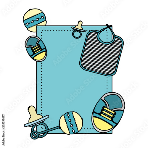color emblem with baby necessities products design