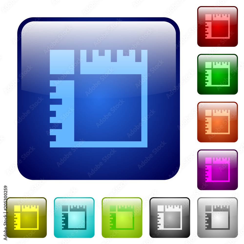 Canvas rulers color square buttons Canvas rulers color square buttons