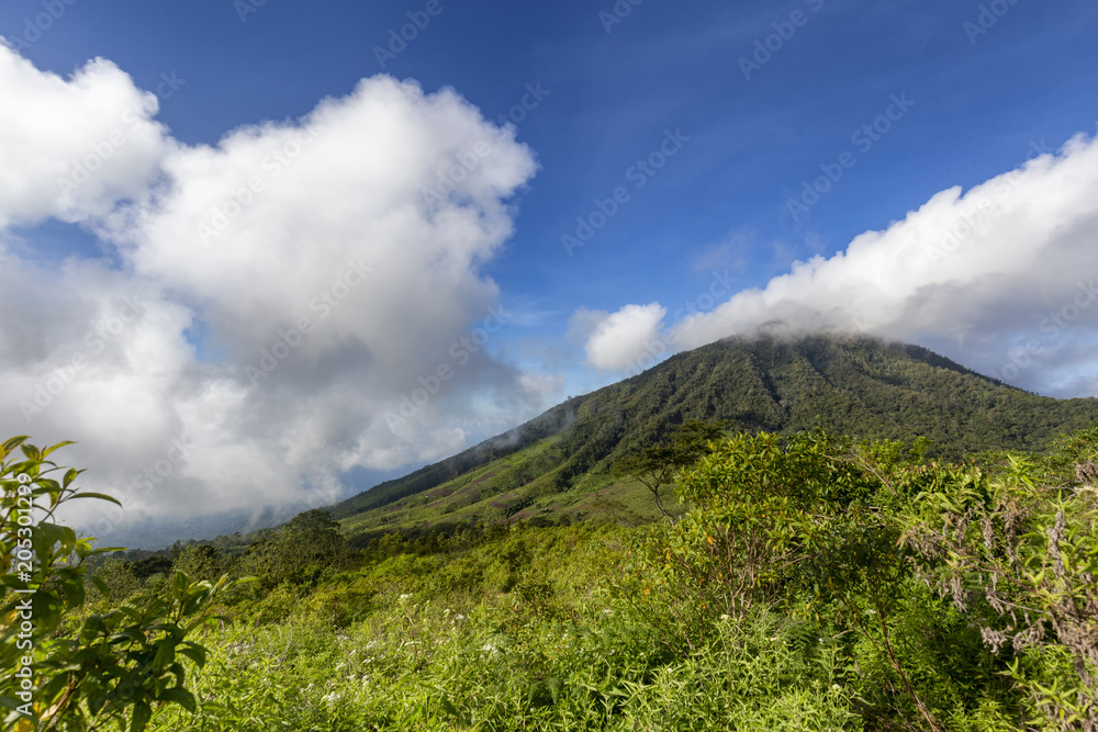 Fototapeta premium Keli Bara mountain next to Kelimutu National Park in Flores, indonesia.