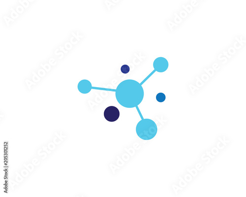 Molecule vector icon Fototapet