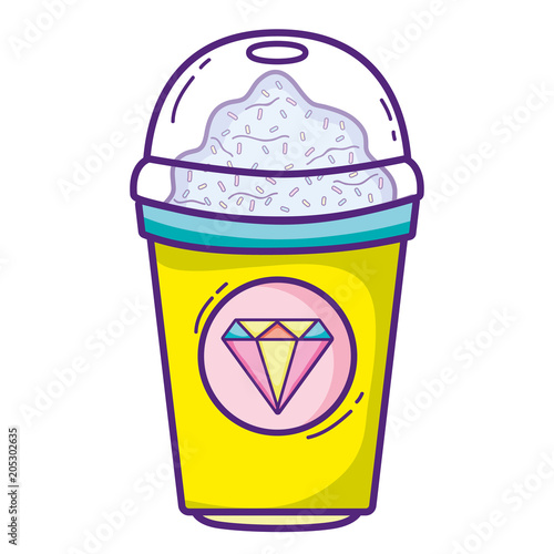 fresh and cold smothie plastic cup
