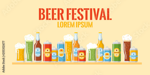 Beer festival colorful banner