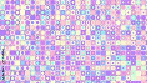 Abstract geometric background. Transform from small squares to dots. Mosaic pattern. Seamless looping footage. photo