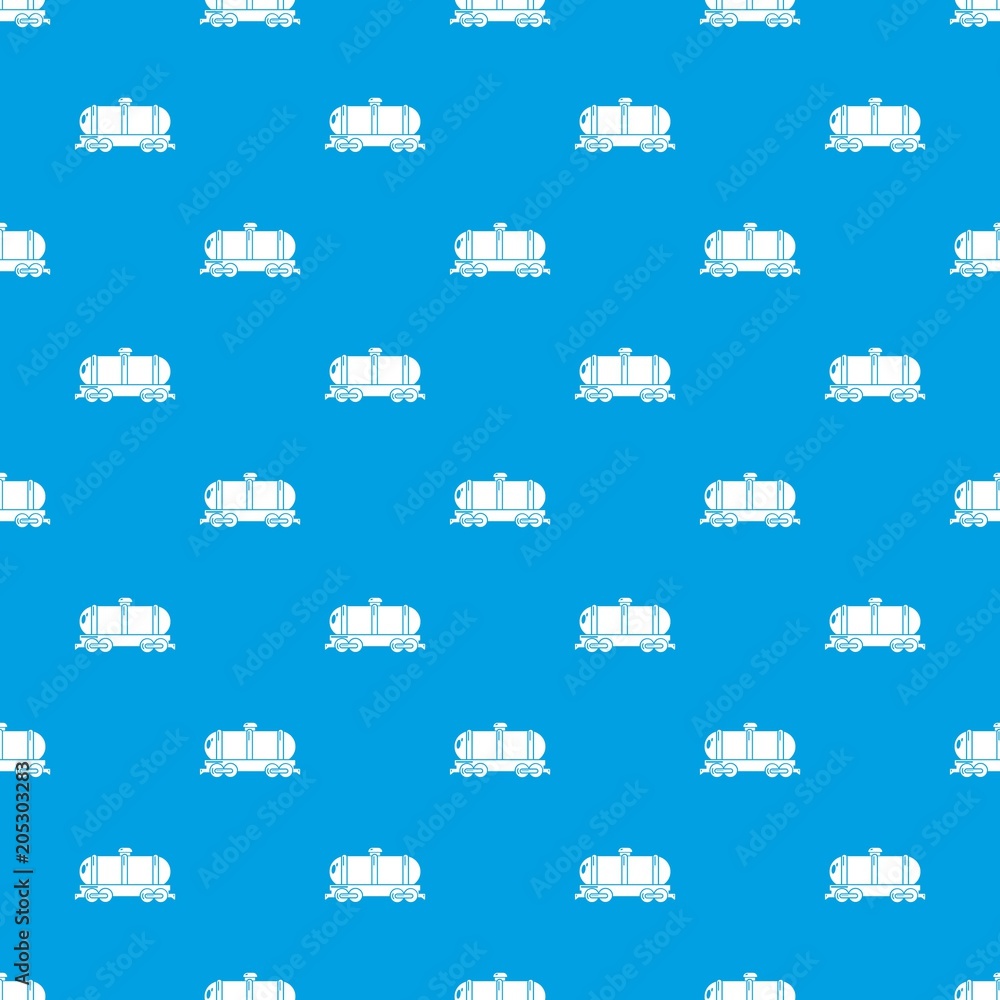 Obraz premium Tank car pattern vector seamless blue repeat for any use