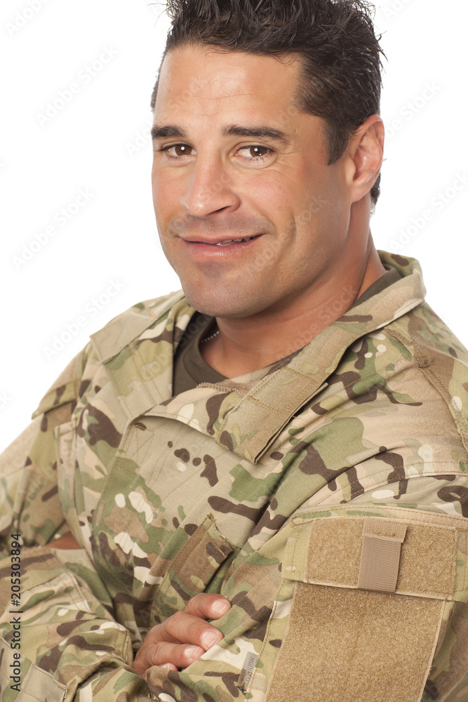 Smiling soldier