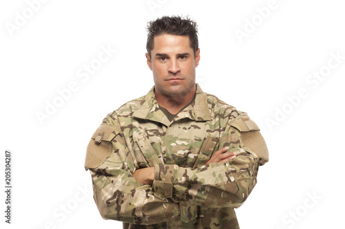 Εκτύπωση καμβά Serious Army Soldier