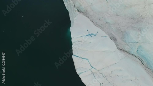 Glacier Top Down in the Arctic in Croker Bay, Canada. photo