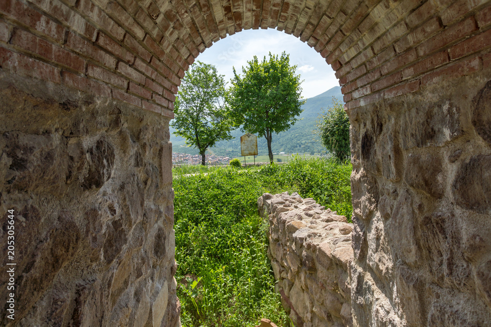 Ruins of Ancient Byzantine fortress The Peristera in town of Peshtera, Pazardzhik Region, Bulgaria