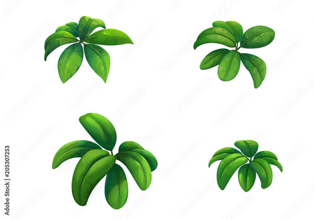 Illustration of many green shrubs. Illustration of many green shrubs.