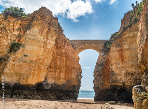 View to Estudantes beach in Lagos  Algarve  Portugal