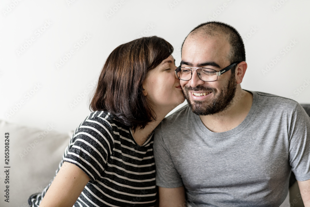 Couple having a romantic and happy time together Couple having a romantic and happy time together