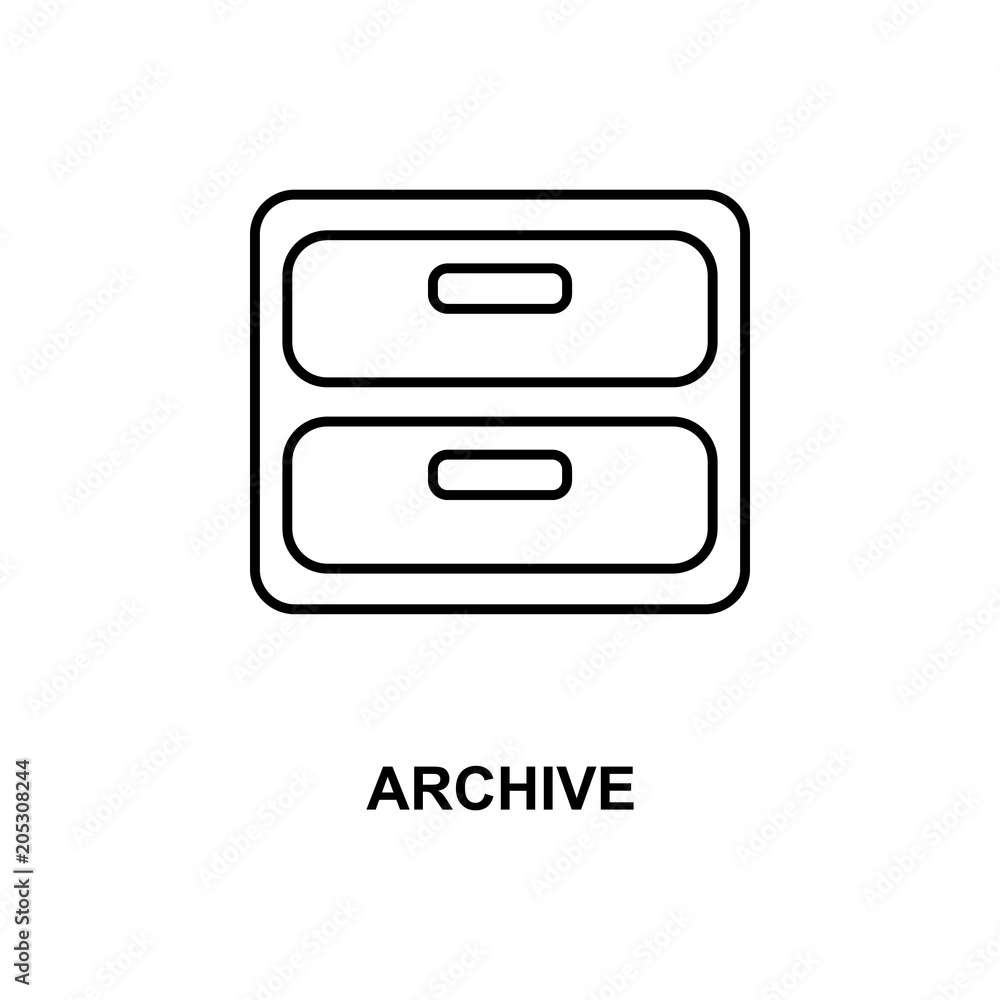 archive icon. Element of simple web icon with name for mobile concept and web apps. Thin line archive icon can be used for web and mobile archive icon. Element of simple web icon with name for mobile concept and web apps. Thin line archive icon can be used for web and mobile