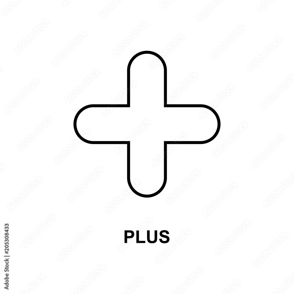 plus sign icon. Element of simple web icon with name for mobile concept and web apps. Thin line plus sign icon can be used for web and mobile plus sign icon. Element of simple web icon with name for mobile concept and web apps. Thin line plus sign icon can be used for web and mobile